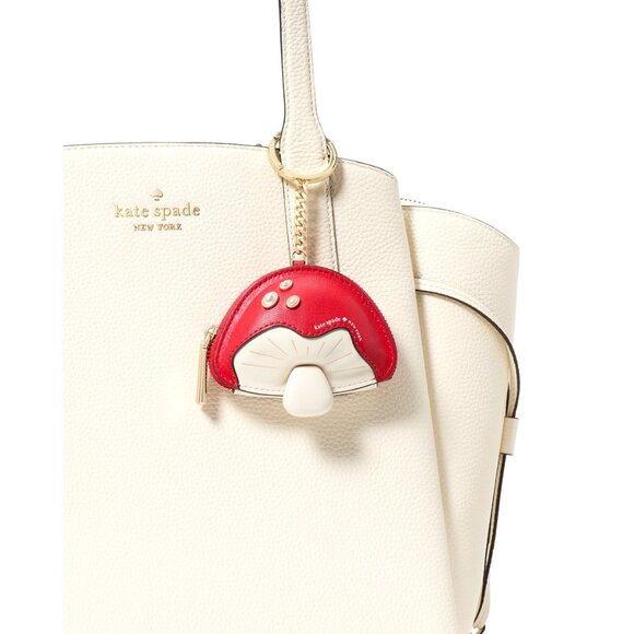New Kate Spade 3d Mushroom Bag Charm Ruby Red Multi - Picture 3 of 5